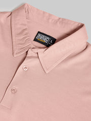 Basic Plain Pink Half Sleeve Polo T-Shirt