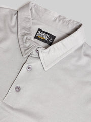 Basic Plain Silver Grey Half Sleeve Polo T-Shirt