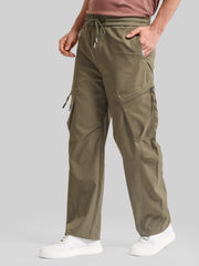 Green Cross-Pocket Baggy Fit Cargo