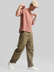 Green Cross-Pocket Baggy Fit Cargo