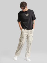 Drift AOP Grey Baggy Fit Cargo
