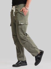 Twin Fold Pocket Green Baggy Fit Cargo