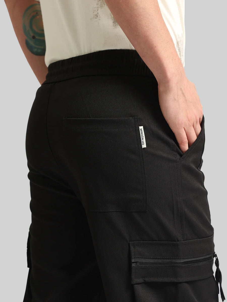 Black Cargo Pant with Side Patch Pocket