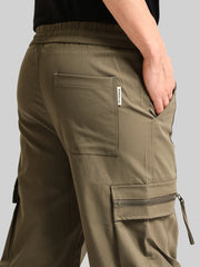 Green Cargo Pant with Side Patch Pocket