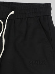 Black Embossed Baggy Fit Trackpant