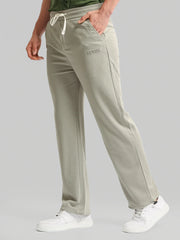Grey Embossed Baggy Fit Trackpant