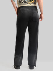 Black Ombre Print Baggy Fit TrackPant