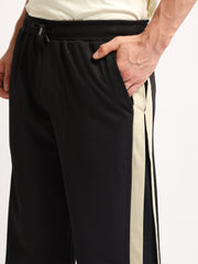 Mirror Stripe Black Baggy Fit Trackpant