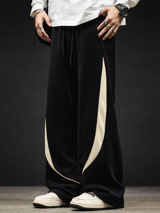 Orbit Curve Black Baggy Fit Trackpant