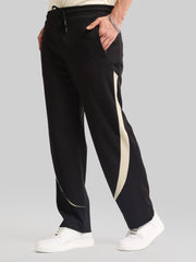 Orbit Curve Black Baggy Fit Trackpant