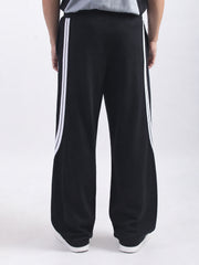 Sydney Stripe Black Baggy Fir Trackpant