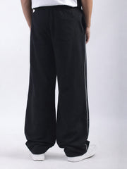 Miami Line Black Baggy Fit Trackpant