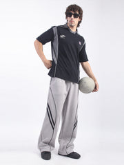Portland Silver Grey Baggy Fit Trackpant