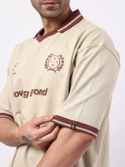 Moving Beyound Biscuit Half Sleeve Polo T-Shirt