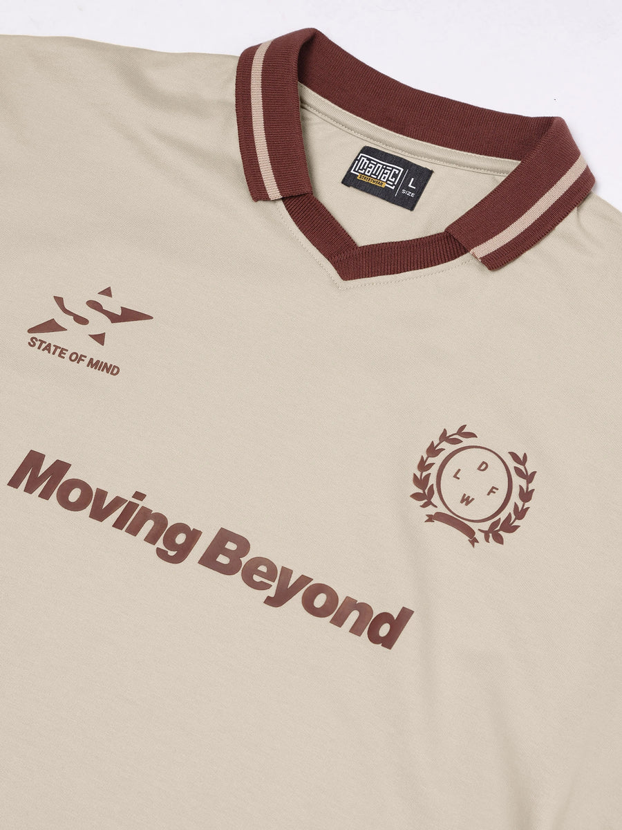 Moving Beyound Biscuit Half Sleeve Polo T-Shirt