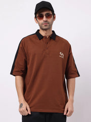 Graderule Brown Half Sleeve Polo T-Shirt