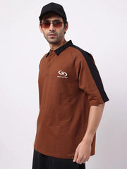 Graderule Brown Half Sleeve Polo T-Shirt