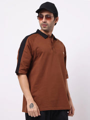 Graderule Brown Half Sleeve Polo T-Shirt