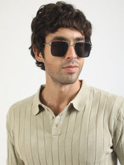 Willow Weave Biscuit Flatknit Cotton Half Sleeve Polo T-Shirt