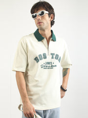 Boston Cream Half Sleeve Polo T-Shirt