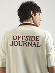 Journal Cream Half Sleeve Polo T-Shirt