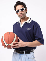 Standout Navy Half Sleeve Polo T-Shirt