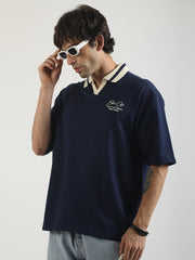Standout Navy Half Sleeve Polo T-Shirt