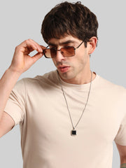 Basic Solid Biscuit Half Sleeve T-Shirt