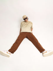 Young Pufff Print Biscuit Half Sleeve T-Shirt