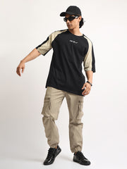 Bound Black, Biscuit Half Sleeve T-Shirt