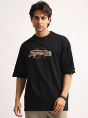 Superior Black, Brown Half Sleeve T-Shirt