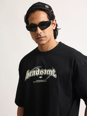 Handsome Black Half Sleeve T-Shirt