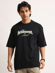 Handsome Black Half Sleeve T-Shirt