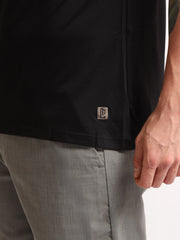 Basic Solid Black Half Sleeve T-Shirt