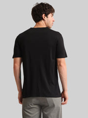 Basic Solid Black Half Sleeve T-Shirt