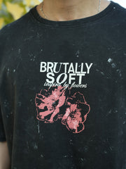 Washed Black Half Sleeve T-Shirt