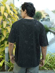 Washed Black Half Sleeve T-Shirt