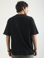 Action Words Black Half Sleeve T-Shirt