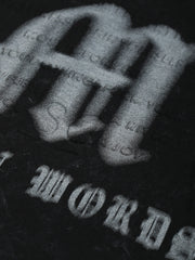 Action Words Black Half Sleeve T-Shirt