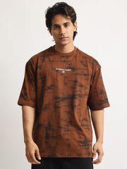 Street art Brown Half Sleeve T-Shirt