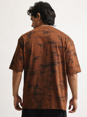 Street art Brown Half Sleeve T-Shirt