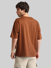 Race Car Brown, Cream Half Sleeve T-Shirt