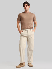 Basic Solid Brown Half Sleeve T-Shirt