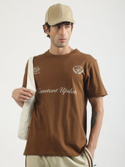 Utility Dept Brown Half Sleeve T-Shirt