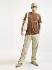 Utility Dept Brown Half Sleeve T-Shirt