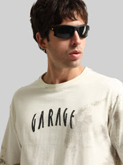 Garage Cream Half Sleeve T-Shirt
