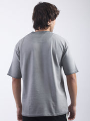 Genz Cap Grey Half Sleeve T-Shirt
