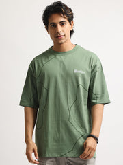Boston Emboridery Hunter Green Half Sleeve T-Shirt