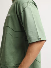 Boston Emboridery Hunter Green Half Sleeve T-Shirt