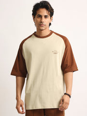 Disruptive Biscuit, Brown Half Sleeve T-Shirt